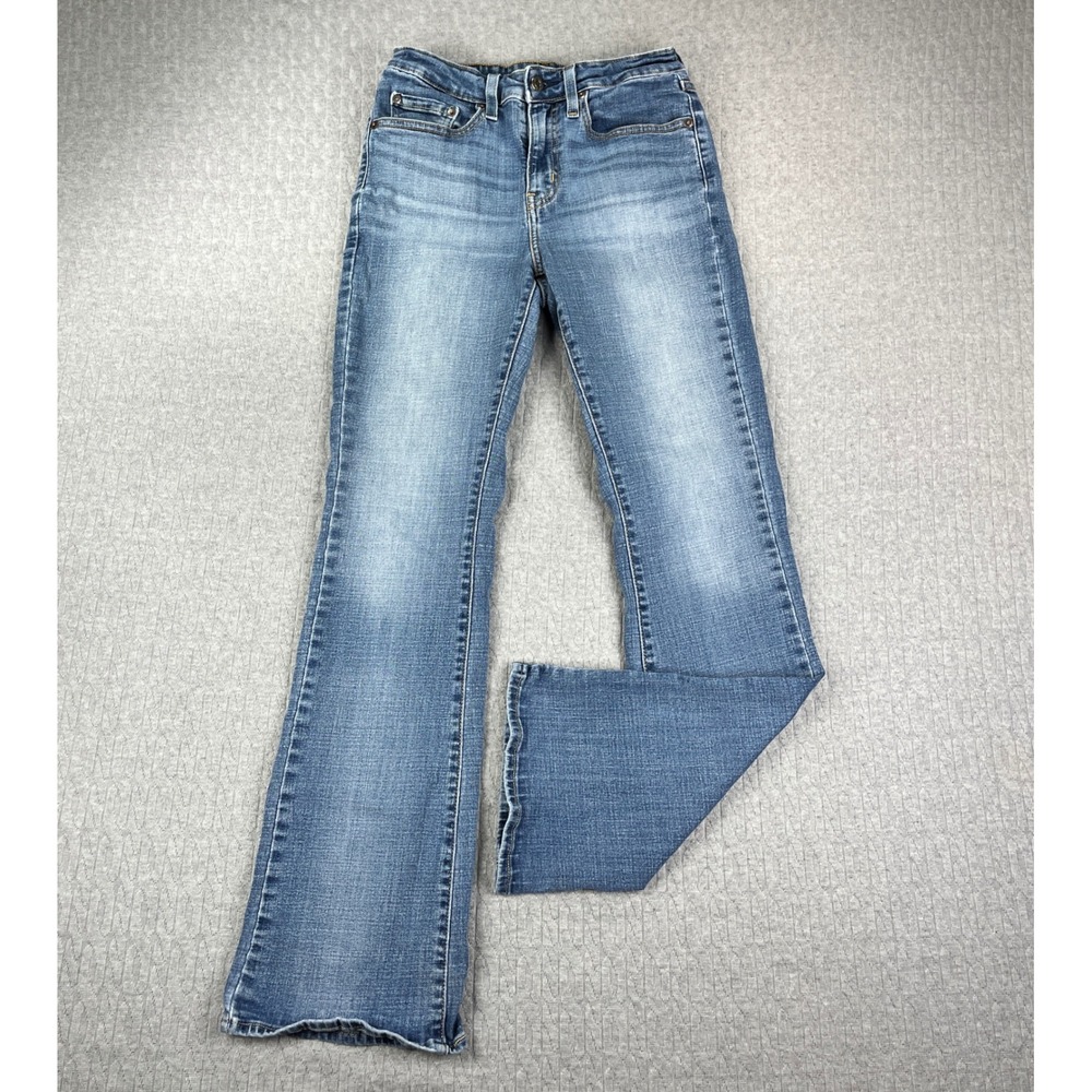 Levis 725 High Rise Bootcut Jeans Women 28/25x30.5 Blue Medium Wash Stretch